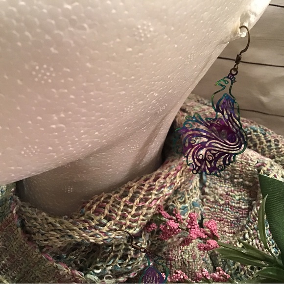 Peacock Earrings - Picture 5 of 8